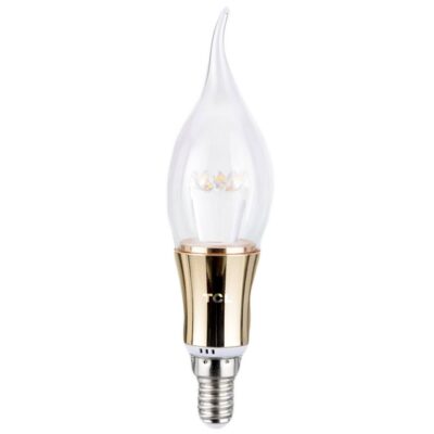 لامپ شمعی اشکی کریستالی 5 وات بدنه فلزی TCL