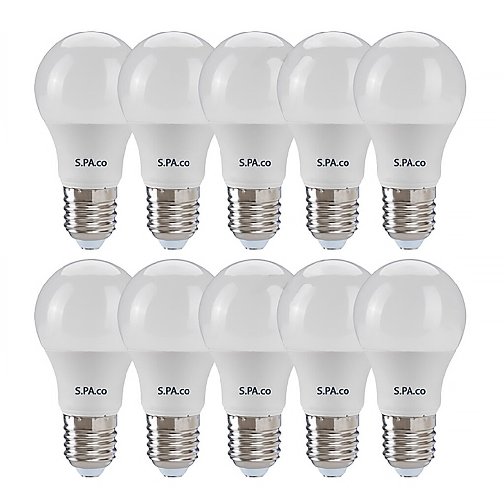 لامپ ال ای دی حبابی 9 وات اسپاکو بسته 10 عددی