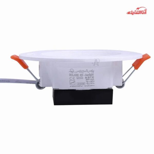 پنل سقفی گرد توکار 9 وات پارس شعاع توس مدل سولاریس