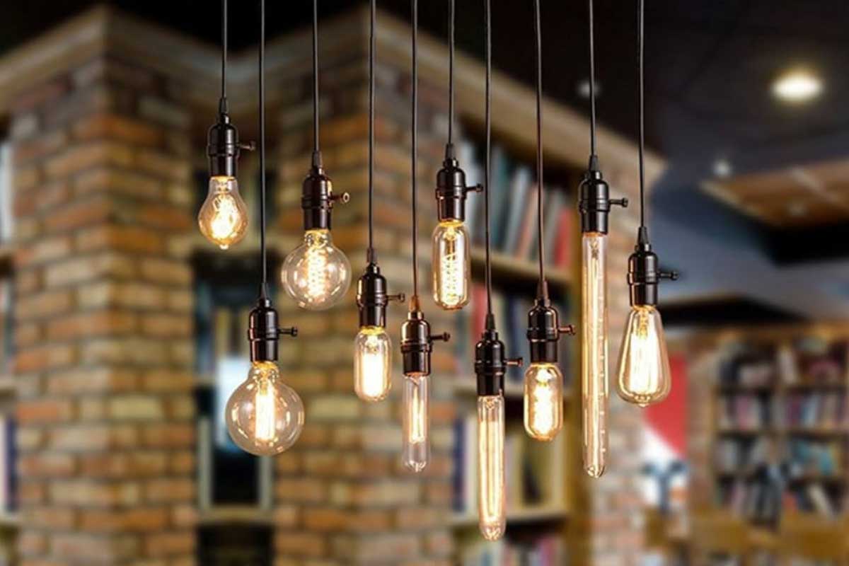 استفاده از لامپ‌های ادیسونی در فضای رستوران و کافی شاپ