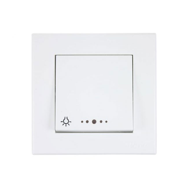 کلید راه پله سفید رنگ پارت الکتریک سری تابش 5169