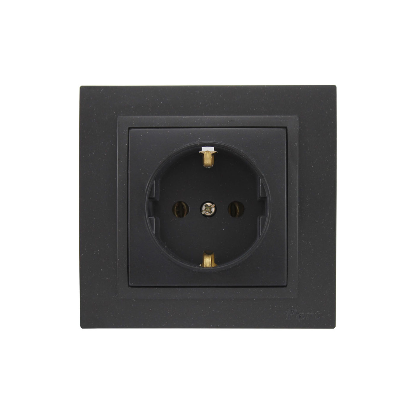 پریز ارت دار با قاب مشکی پارت الکتریک مدل آذین کد 4022