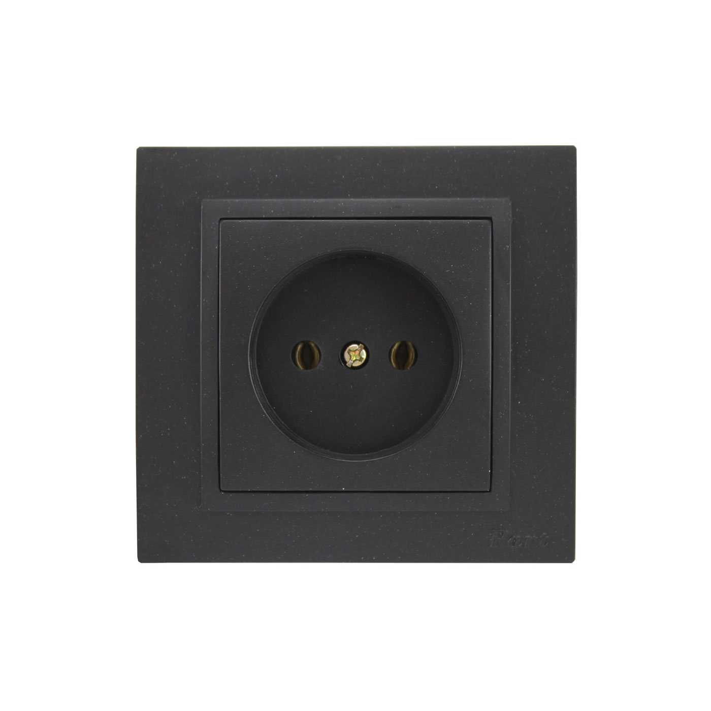 پریز بدون ارت با قاب مشکی پارت الکتریک 5061-4023