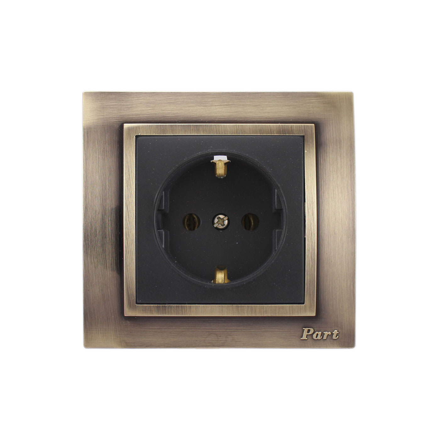 پریز ارت دار با قاب برنزی براق پارت الکتریک 5798-4022