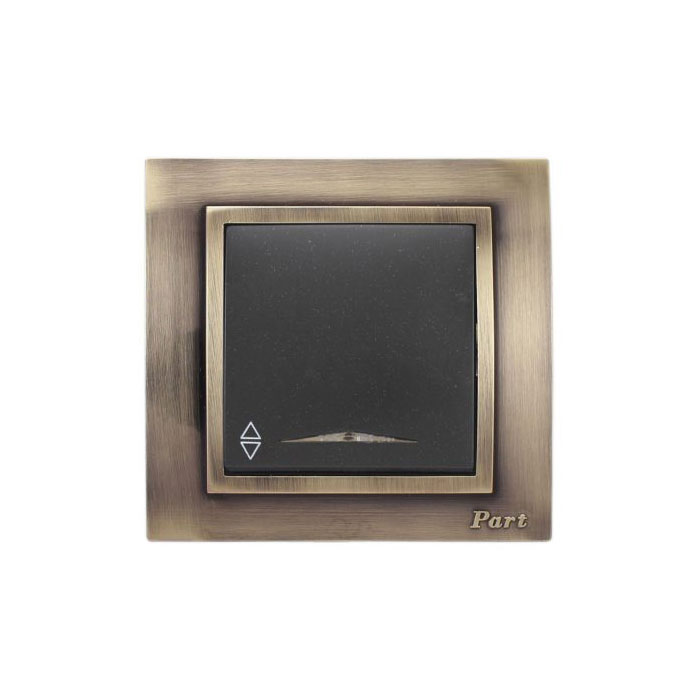 کلید کراکس آذین با قاب برنزی براق پارت الکتریک 5798-4008