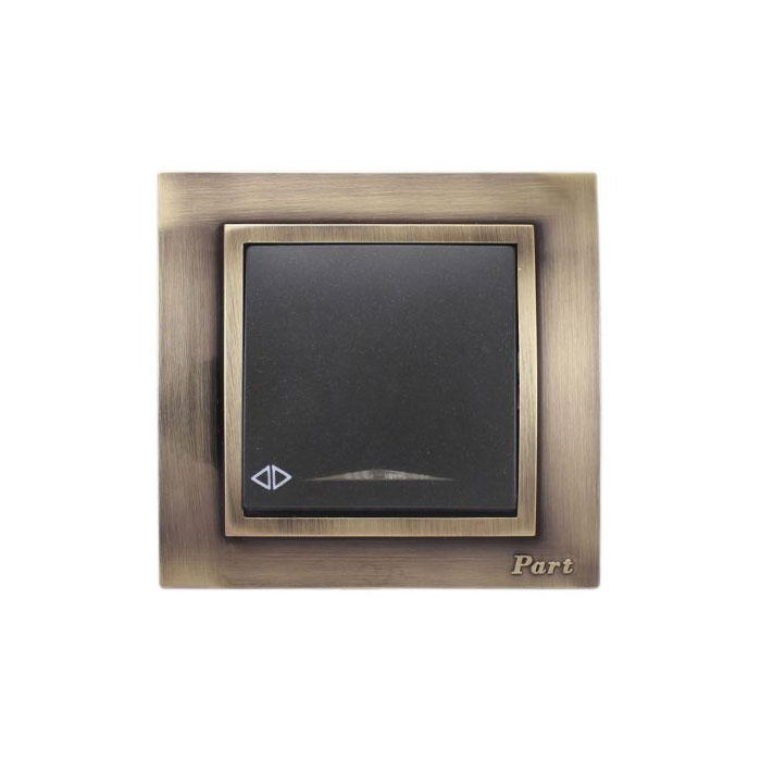 کلید تبدیل با قاب برنزی براق پارت الکتریک 5798-4016