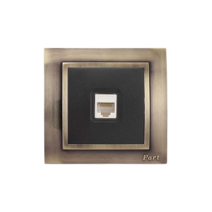 پورت شبکه با قاب برنزی براق پارت الکتریک 5798-4029