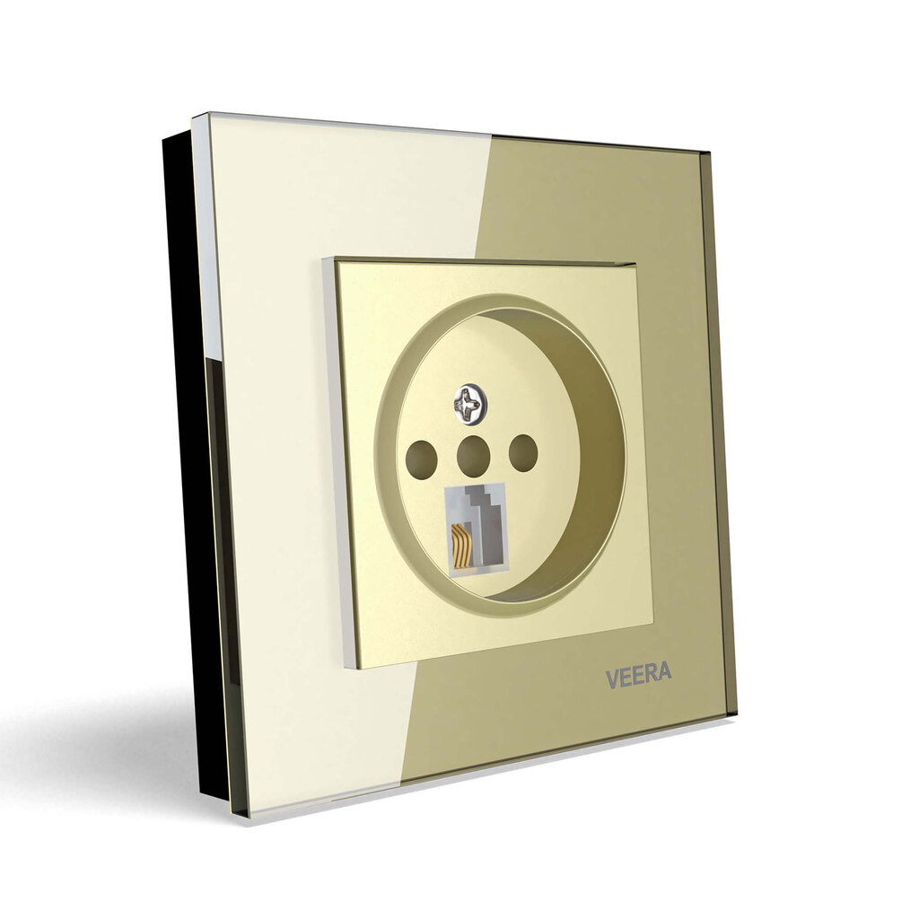 پریز تلفن دو کاره ویرا مدل کریستال