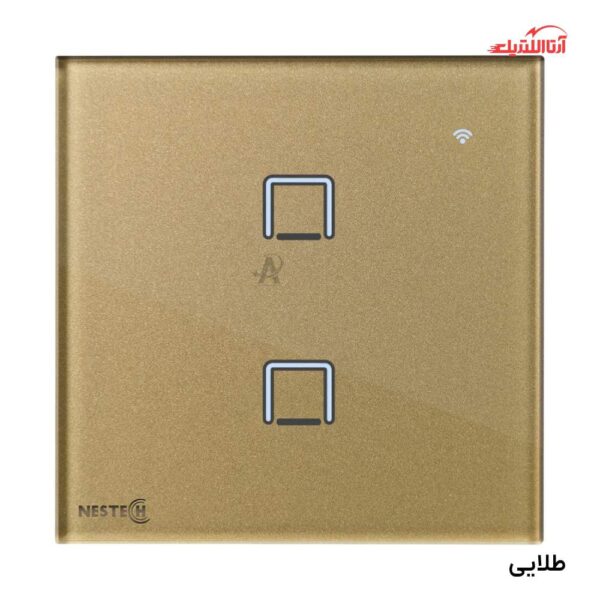 کلید لمسی هوشمند دو پل RF نستک سری INNOVA کد NE4LS01XG2