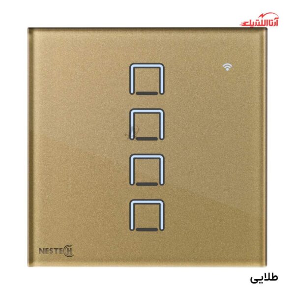 کلید لمسی هوشمند چهار پل RF نستک سری INNOVA کد NE4LS01XG4