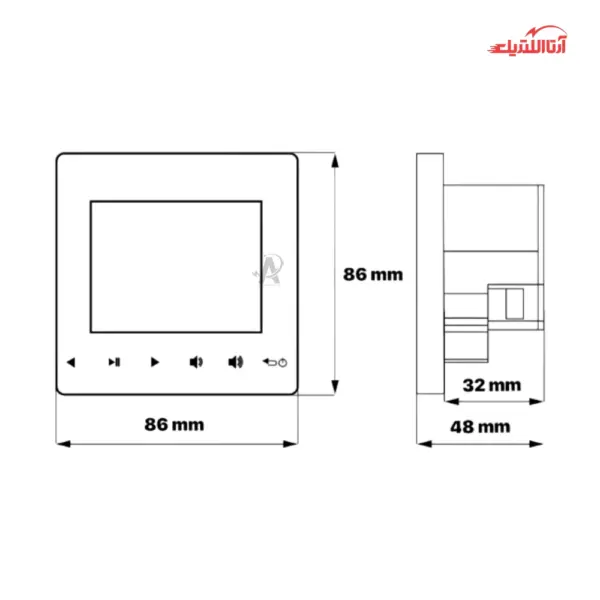 موزیک پلیر هوشمند لمسی 4 اینچ نستک سری SONUS 