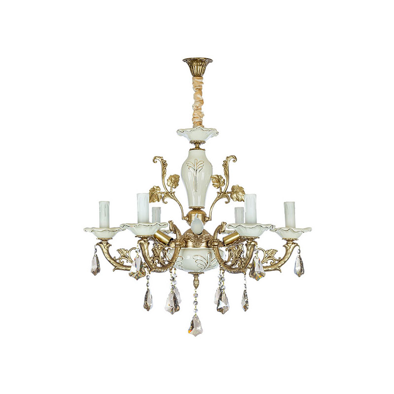 لوستر ۱۰ شعله چشمه نور کد C3335/6+4-WT-AO