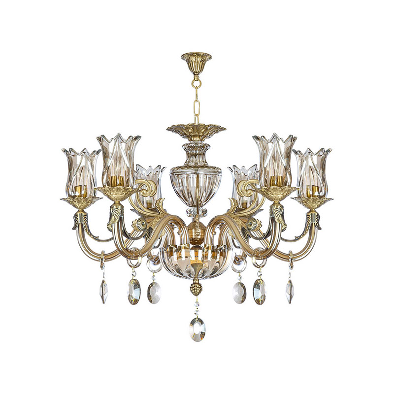 لوستر ۶ شعله کلاسیک چشمه نور کد C3332/6-AO