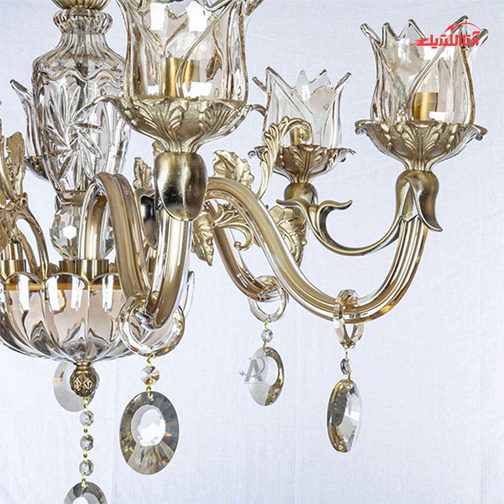 لوستر ۶ شعله کلاسیک چشمه نور کد C3331/6-AO