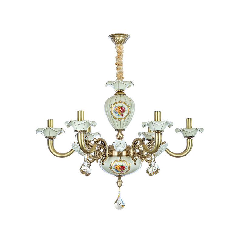 لوستر ۶ شعله چشمه نور کد C3313/6-WT-AO