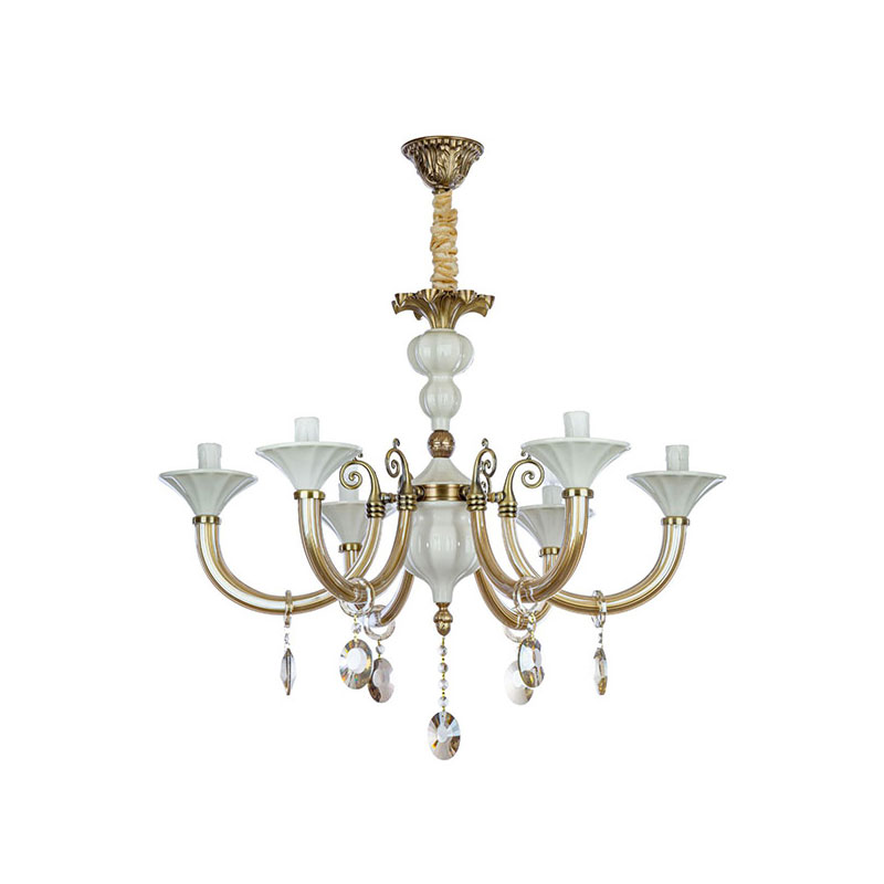 لوستر ۶ شعله چشمه نور کد C3312/6-WT-AO