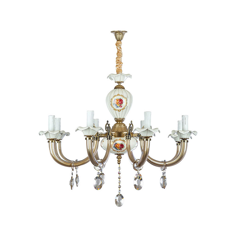 لوستر ۸ شعله چشمه نور کد C3323/8-WT-AO