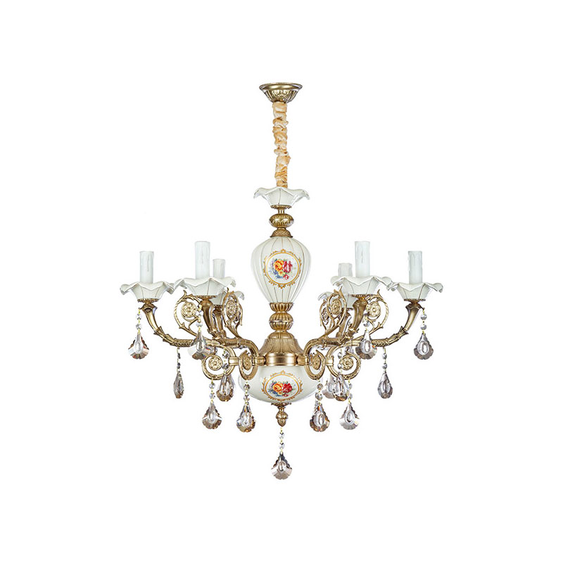 لوستر ۶ شعله چشمه نور کد C3324/6-WT-AO