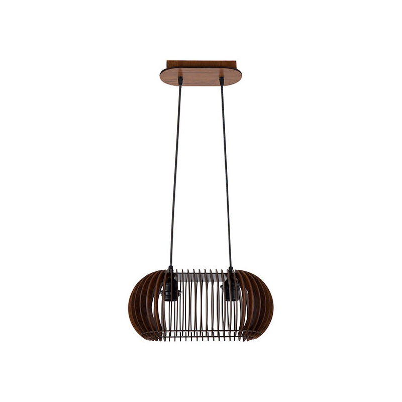 چراغ آویز چوبی چشمه نور کد A1321/2H-BR