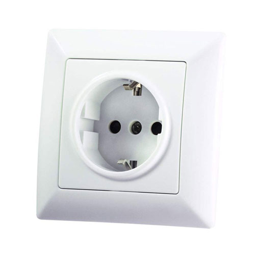 پریز برق ارت دار پشت چینی ایران الکتریک مدل الیزه