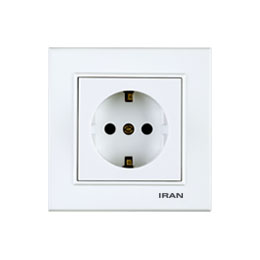 پریز برق ارت دار ایران الکتریک مدل برلیان