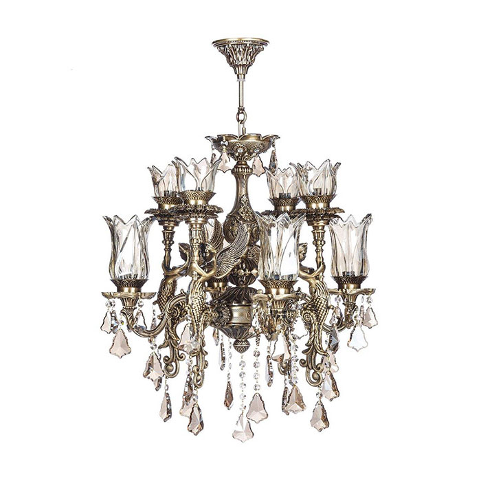 لوستر دایکاست هشت شعله چشمه نور کد M3575/4-4-A