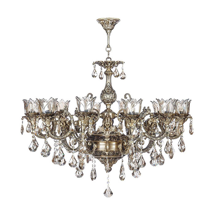 لوستر دایکاست ۱۲ شعله چشمه نور مدل M3577/6-6-A