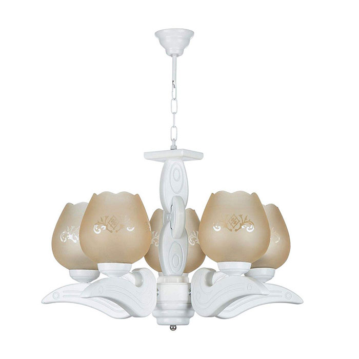 لوستر پنج شعله چشمه نور کد G621/5-WT