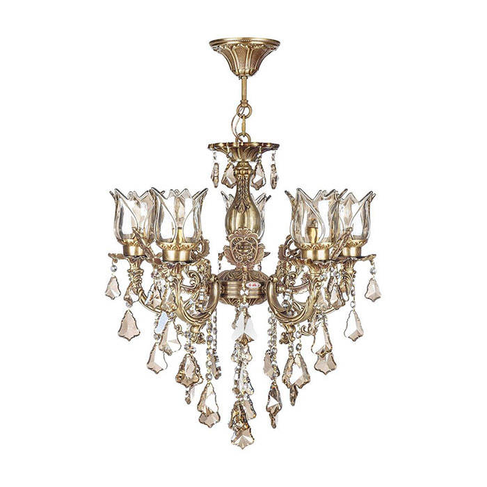 لوستر دایکاست ۵ شعله چشمه نور کد S3598/5A