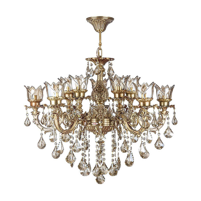 لوستر دایکاست ۱۰ شعله چشمه نور مدل S3596/5-5-A