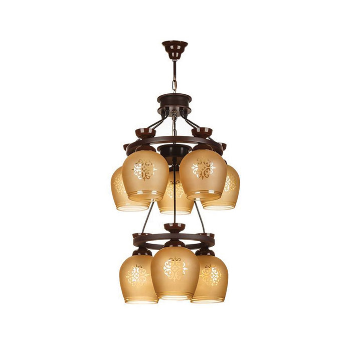 لوستر سه شعله چشمه نور کد C2637/3