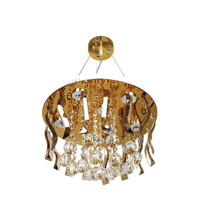 چراغ آویز کریستالی چشمه نور ۸ شعله کد A7766/40