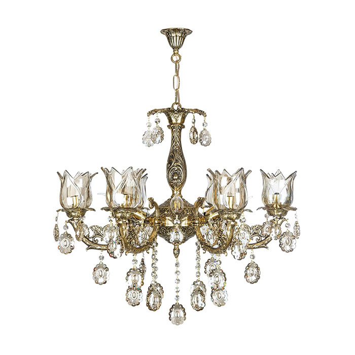 لوستر ۱۲ شعله چشمه نور کد C2157/6+6-BO