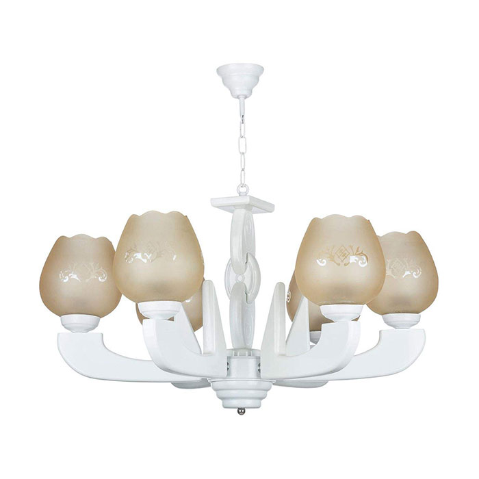 لوستر شش شعله چشمه نور کد G624/6-WT