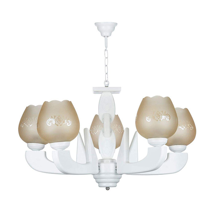 لوستر پنج شعله چشمه نور کد G624/5-WT