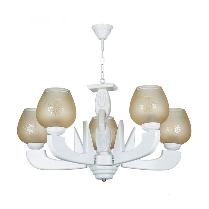 لوستر پنج شعله چشمه نور کد G623/5-WT