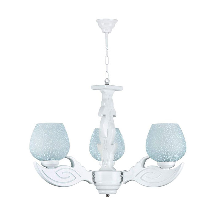 لوستر سه شعله چشمه نور کد G601/3-WT