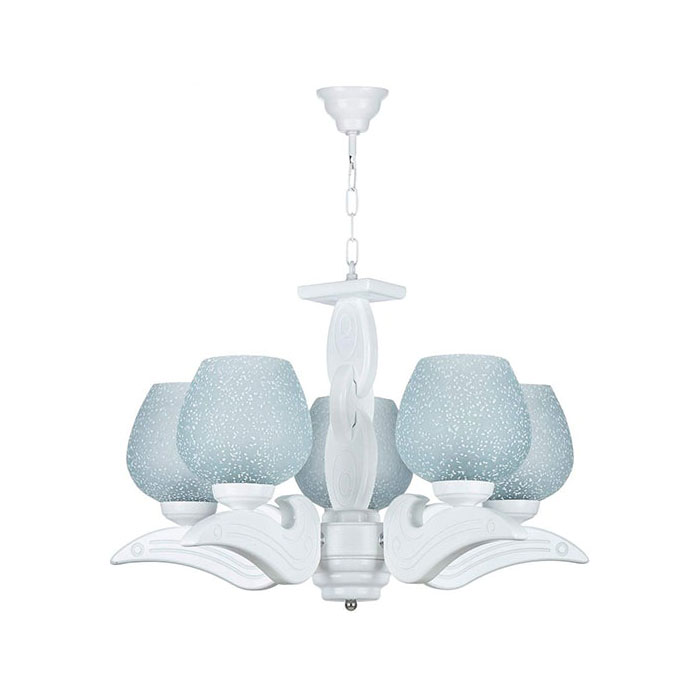 لوستر پنج شعله چشمه نور کد G604/5-WT