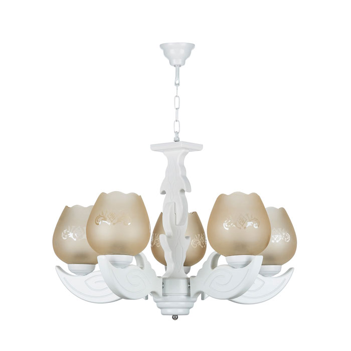 لوستر پنج شعله چشمه نور کد G637/5-WT