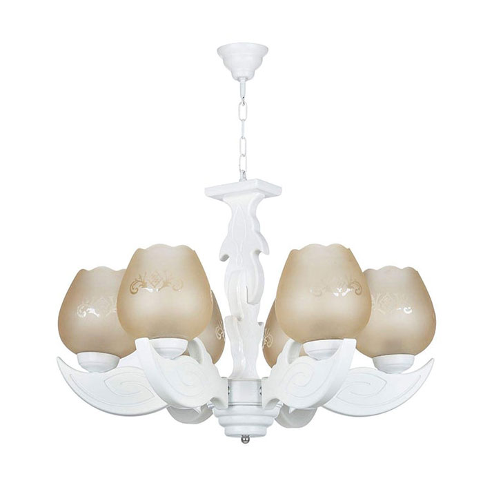 لوستر ۶ شعله چشمه نور کد G637/6-WT