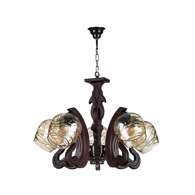 لوستر پنج شعله چشمه نور کد G612/5-BR