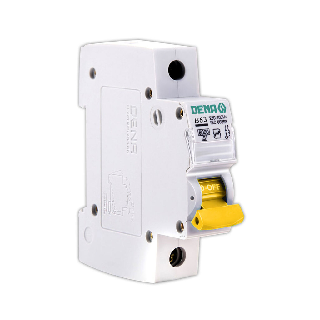 فیوز مینیاتوری یک پل 63 آمپر دنا الکتریک مدل B63-6K-1P