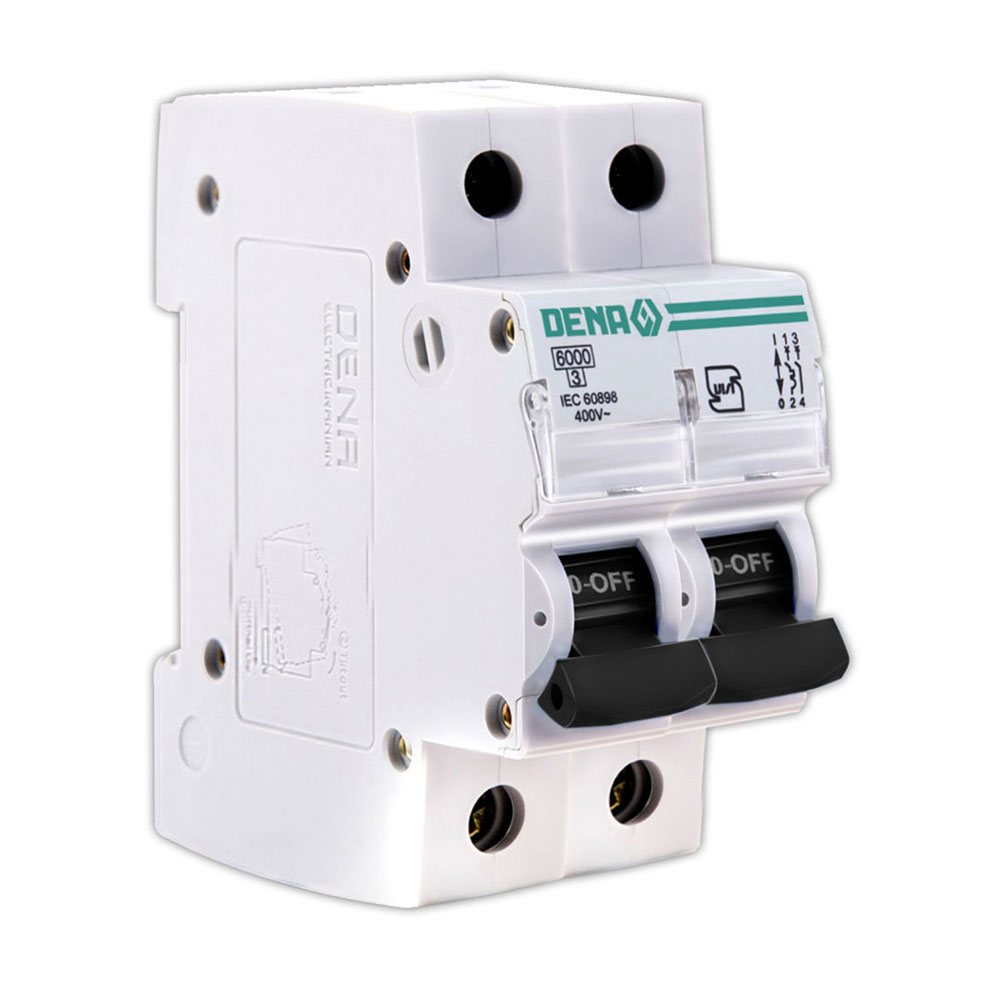 فیوز مینیاتوری دو پل 4 آمپر دنا الکتریک مدل C4-6K-2P