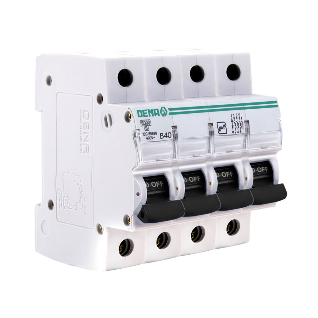 فیوز مینیاتوری چهار پل 40 آمپر دنا الکتریک مدل B40-6K-4P