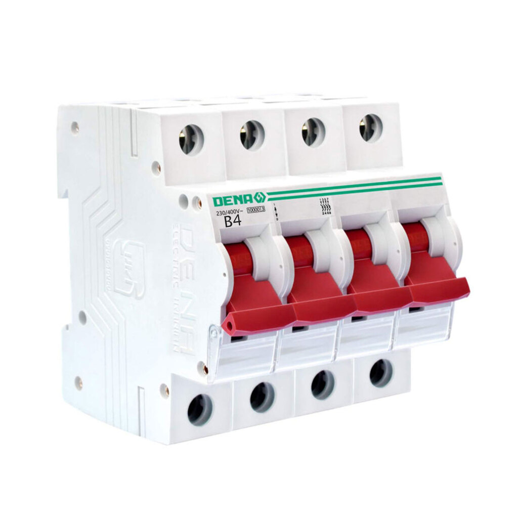 فیوز مینیاتوری چهار پل 4 آمپر دنا الکتریک مدل b4-10K-4P