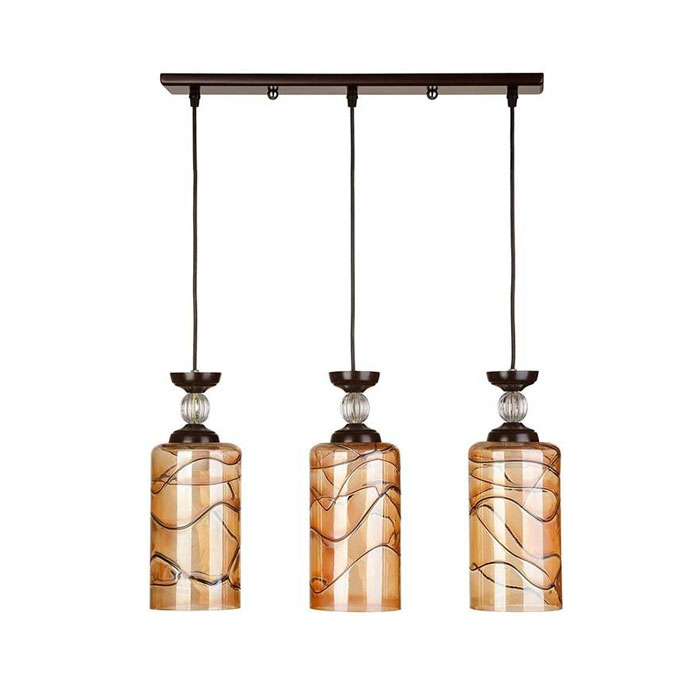 چراغ آویز خطی چشمه نور ۳ شعله کد G549/3H