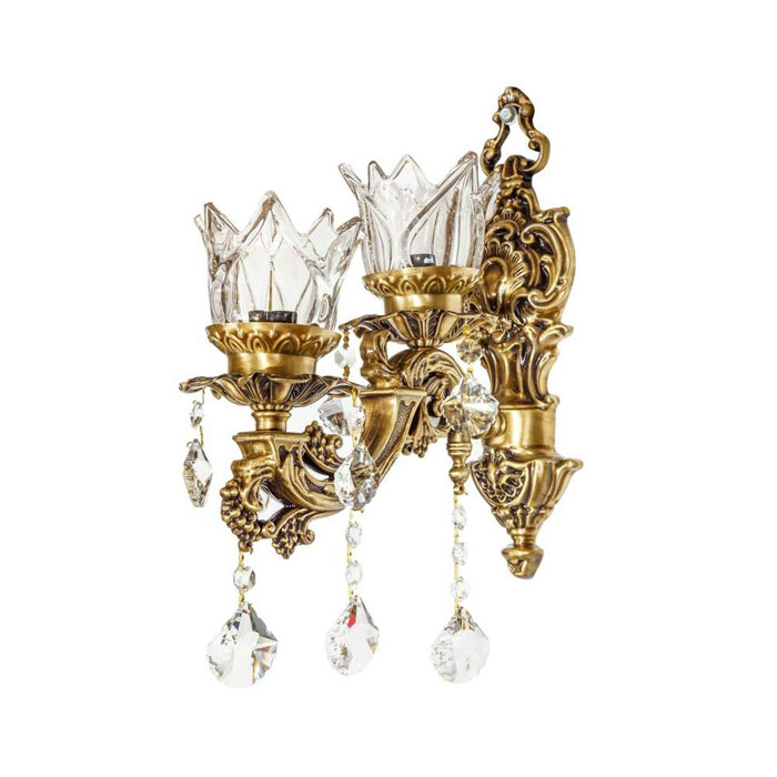 چراغ دیواری ۲ شعله چشمه نور کد S3542/1W-A