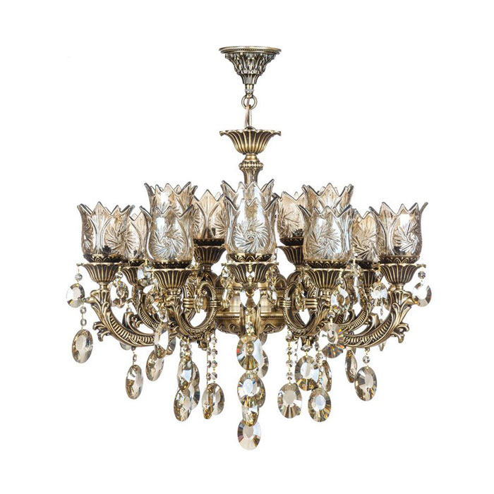 لوستر دایکاست ۱۸ شعله چشمه نور مدل M3410/6-12-A