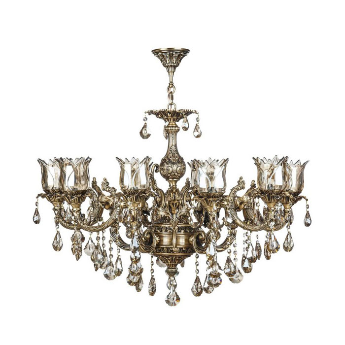 لوستر دایکاست ۱۰ شعله چشمه نور مدل M3577/5-5-A