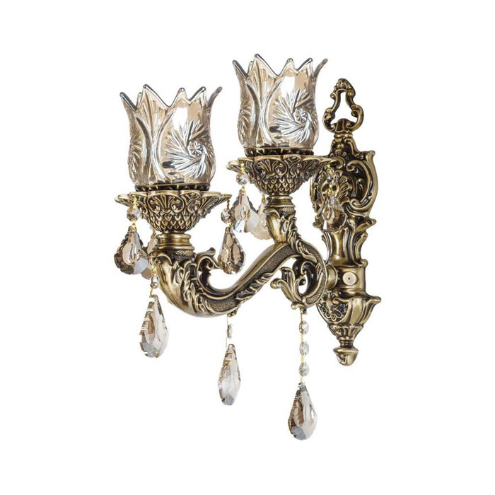 چراغ دیواری ۲ شعله چشمه نور کد M3413/1+1W-A